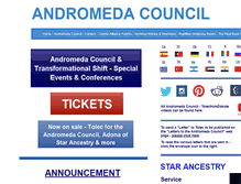 Tablet Screenshot of andromedacouncil.com